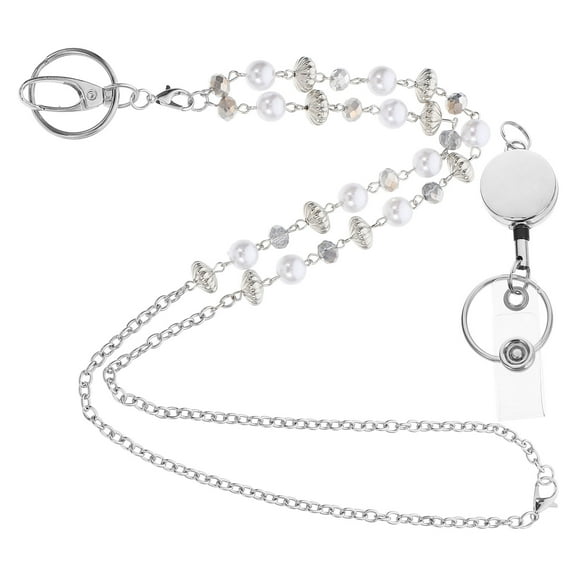 unbranded Decorative Card String Beads Lanyard Multi-function Key Lanyard Convenient Badge Strap