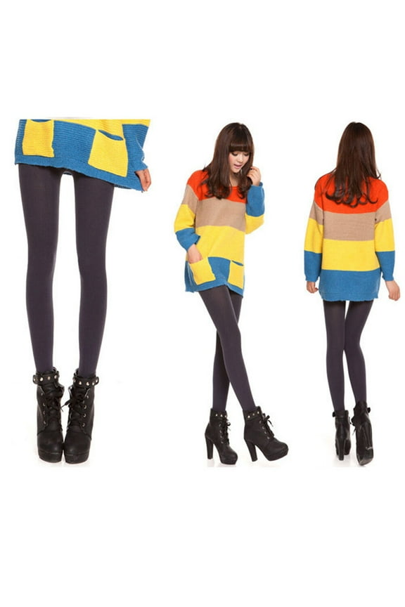 Delicate Texture Stockings Grey Pantyhose Women's