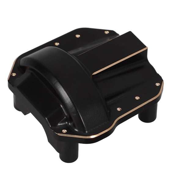 WEUVEB Rc Car Diff Cover Rc Axle Housing Brass Black 1Pcs 1.22X1.18X0.71in