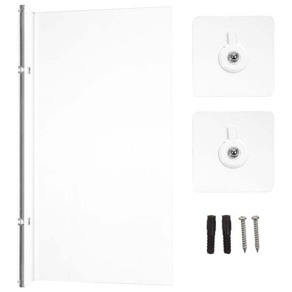 HEATSHAKING Bathroom Shelves Wall Mounted L Shape Storage Rack Transparent Acrylic 1Set 7.9x3.9x1.4in