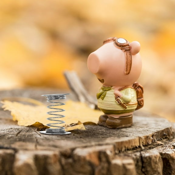 Hytrove 18Pcs DIY Silver Bobblehead Figure Spring Stand for Vehicle Display