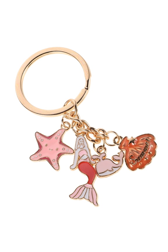 unbranded  Dolphins Keychain Mermaid Tail Chinchilla Toys Circular Protector Pink