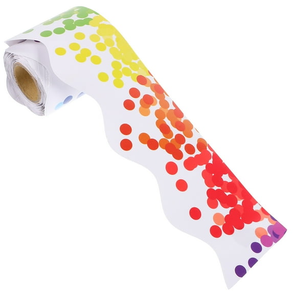 WHAMVOX Multi Colored Bulletin Board Borders for Classroom Decor Paper Trim 2.5 Inch x 50 Feet