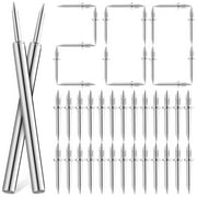 200 Pcs Double Head Nails for Skirting Wood Seamless and Picture Framing with Sleeves