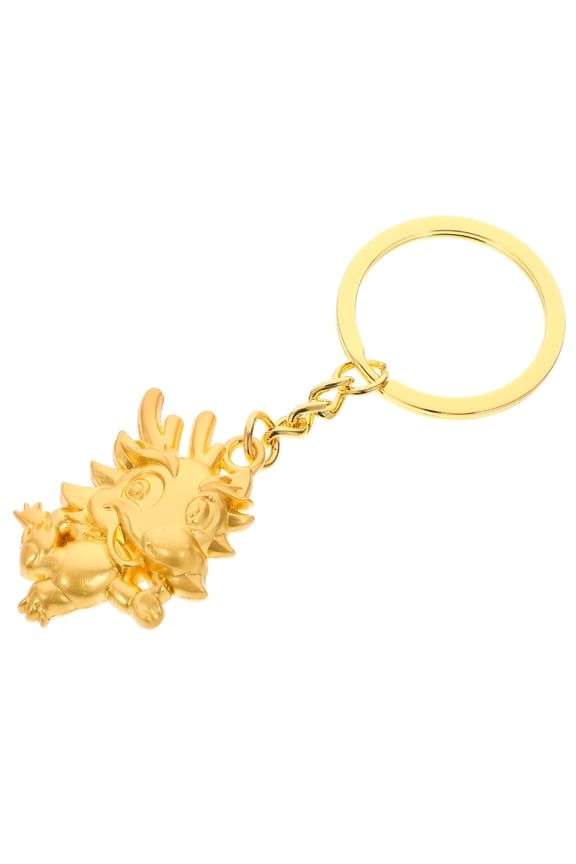 Dragon Key Ring Dragon-shaped Keychain Good Luck Charm Hook Golden