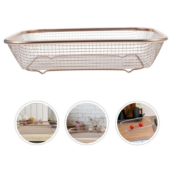 OUNONA Rose Gold Stainless Steel Kitchen Sink Strainer Basket Sink
