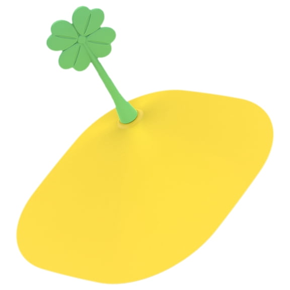 Mobutofu Bathroom Floor Drain Cover Silicone Hair Catcher Yellow for Kitchen and Shower