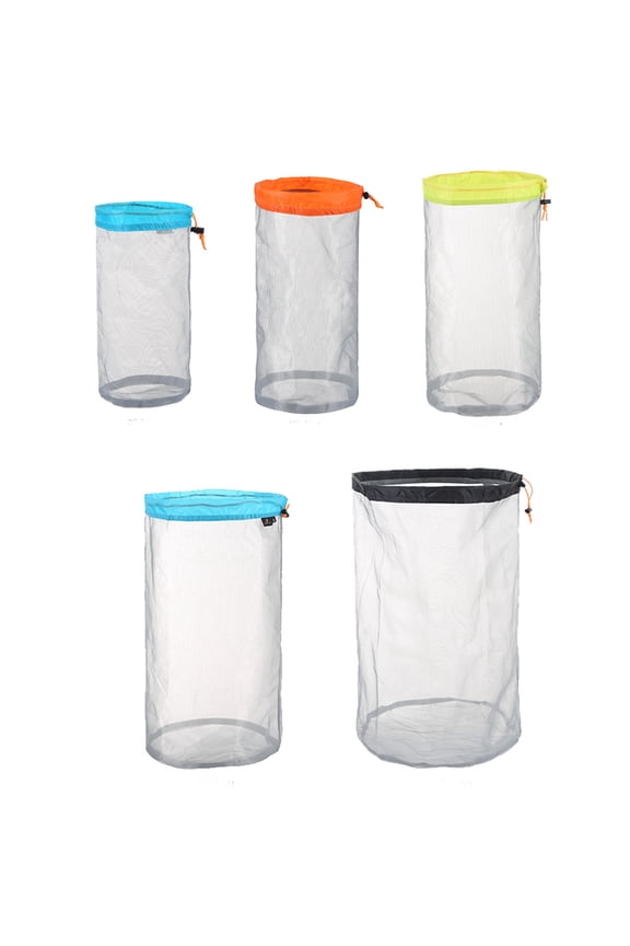 Orange Drawstring Storage Pouch, Lightweight Travel Organizer Bag for Outdoor Adventures, Daily Use and Easy Carry