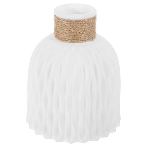 Luxshiny Vases Home Decor White PP 1 Piece Pineapple Grain Modern Design