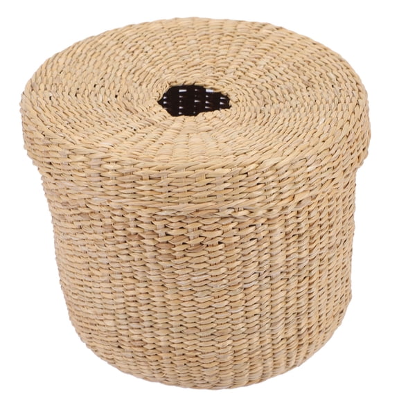 unbranded Drum Napkin Box for Full Simple Black Toilet Paper Holder Desktop Stand Office Yellow