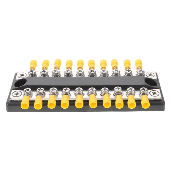 unbranded Dual Row 10-Way Terminal Block High Current Capability Replacement 100A Power Distribution Bus Bar for RVs Yachts and Cars