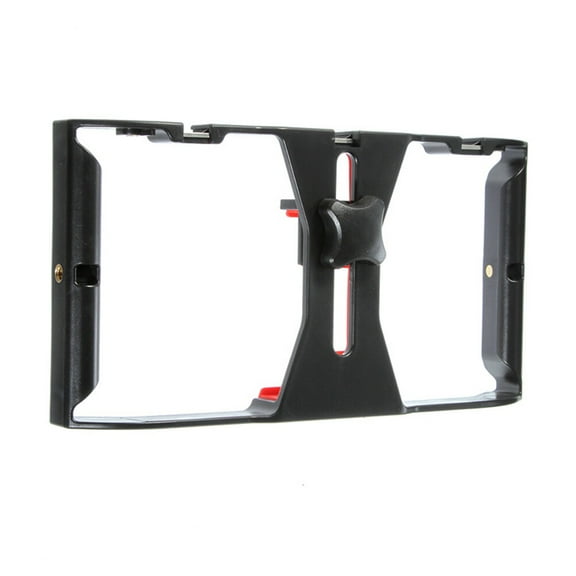 unbranded Durable Cell Phone Video Rig Video Grip Hand-held Phone Video Holder (Black Red)