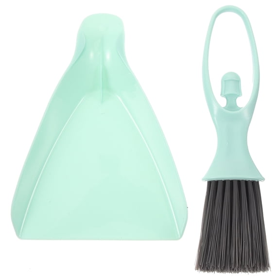 KHBUAB Compact Sky-Blue Broom and Dustpan Set for Efficient Cleaning