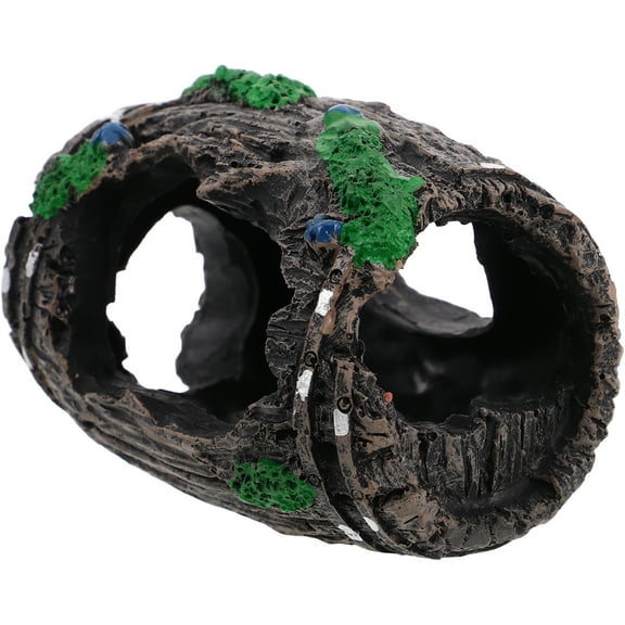 Masteelf Small Barrel Shaped Aquarium Decoration Fish Tank Accessory Reptile Hideout Cave for Shrimp Betta Fish and Turtle Tank Decor