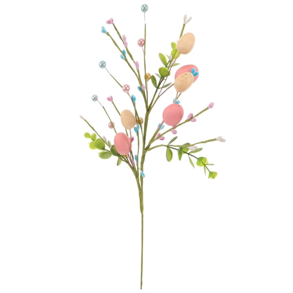 ROMANSENTIAL Artificial Bird Egg Bouquet Easter Egg Tree Branch Multi-colored 1 Pcs
