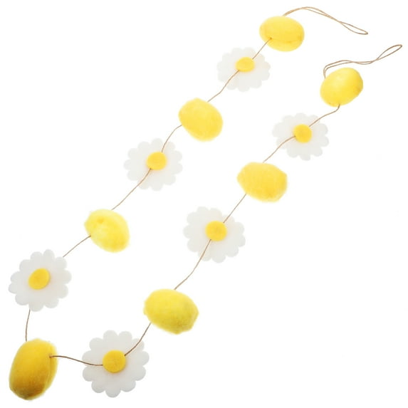 OULII Hanging Party Decorations Flower Banner Multi Wool Felt 1Pack