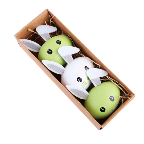 Artificial Green Decor with Bird Garland and Bunny Balloon, Easter Home Decoration, Spring Festival Ornament