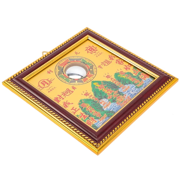 unbranded Eight Diagrams Mirror with Nature Pattern Mirror Blessing Decoration for Decor