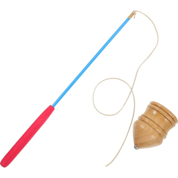 WHAMVOX Gyro Pegtop Toy for Kids Playing Made of Synthetic Material Brown Color 7cm Size