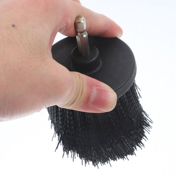 NIYANGLE Bathroom Cleaning Drill Brush Black ABS 1Pack