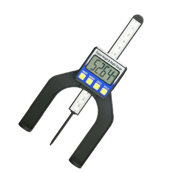 unbranded Electronic Digital Depth Gauge 0-80mm LCD Height Calipers With Magnetic Feet For Router Tables DIY Woodworking Measuring Tools No Battery (Black)