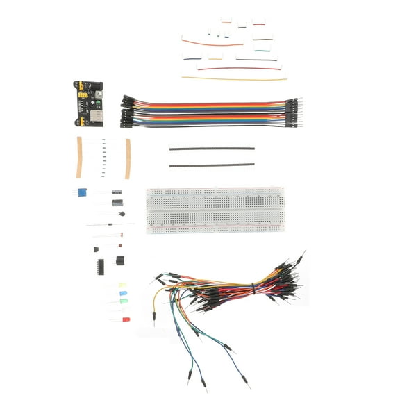 COSMOBETTY Breadboard And Jumper Wires Electronics Component Kit Assorted Color 1 Set