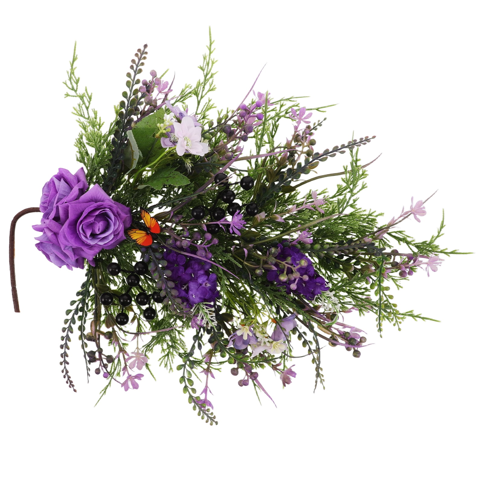 unbranded Fake Flowers Simulated Rose Wall Hanging Child 50.00X35.00X10.00CM Purple