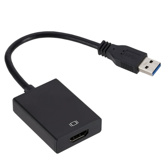 USB 3.0 to Video Cable Adapter Converter for Data Transmission Black Supports USB3.0 Input and