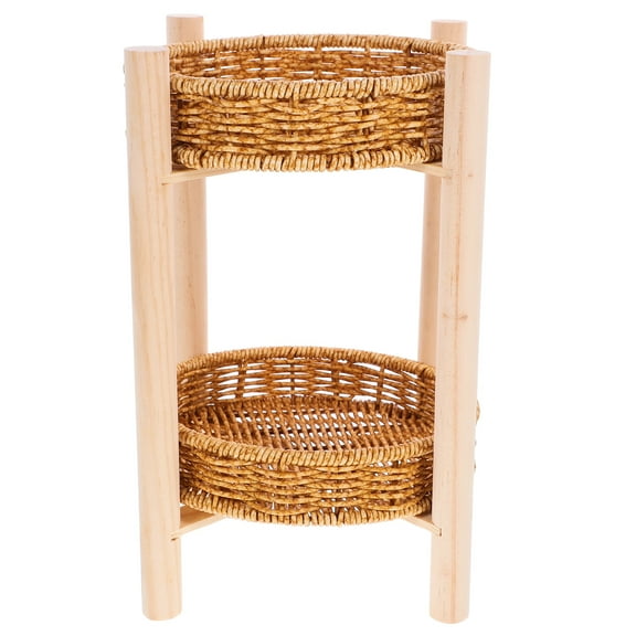 GOOHOCHY Fruit and Vegetable Basket Snack Storage Basket Iron 1 Set