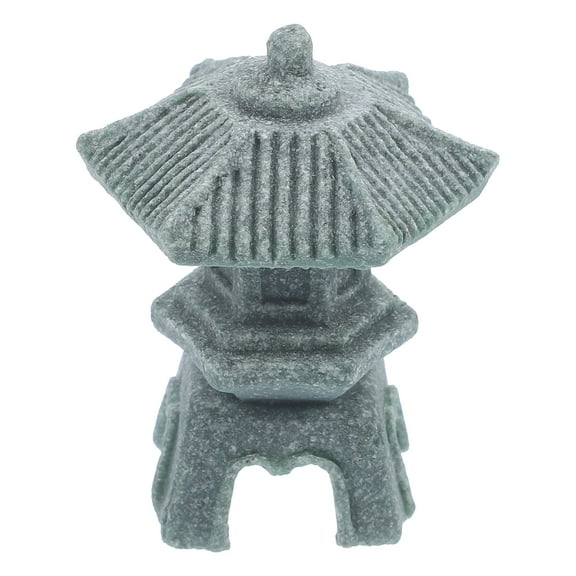 unbranded  Figurine Lantern Stone Statue Creative Shape Ornament Exquisite Pavilion