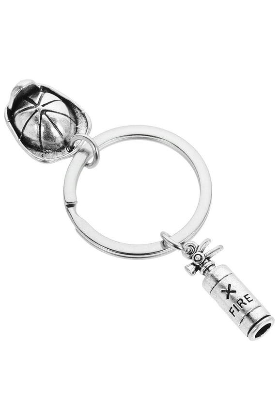 Worgeous Firefighter Keychain Made of Zinc Alloy for Hanging Keys Silver Color Durability Stands Out with Unique Design 1 Piece