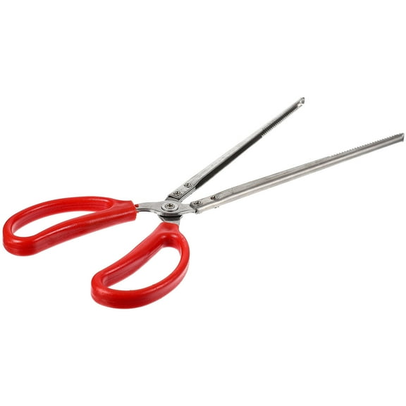 FONDOTIN Mud Fish Long Tong Tongs Stainless Steel Assorted Color 1Pcs 14.8X4.2X0.5In