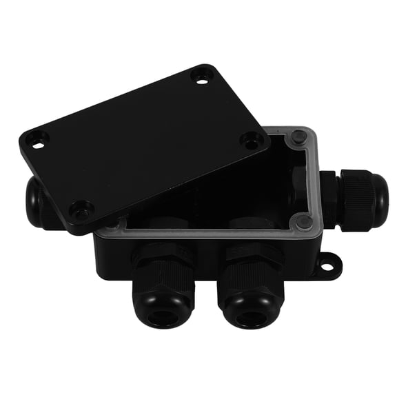 unbranded Flat Plug Power Strip Waterproof Junction Box Office 11.50X6.70X3.00CM Black