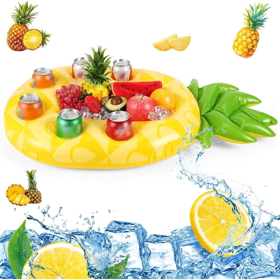 unbranded Floating Drink Holder for Pool, Floating Cabana Bar, Hot Tub Drink Holder for Adults, Inflatable Pool Accessories(Avocado)