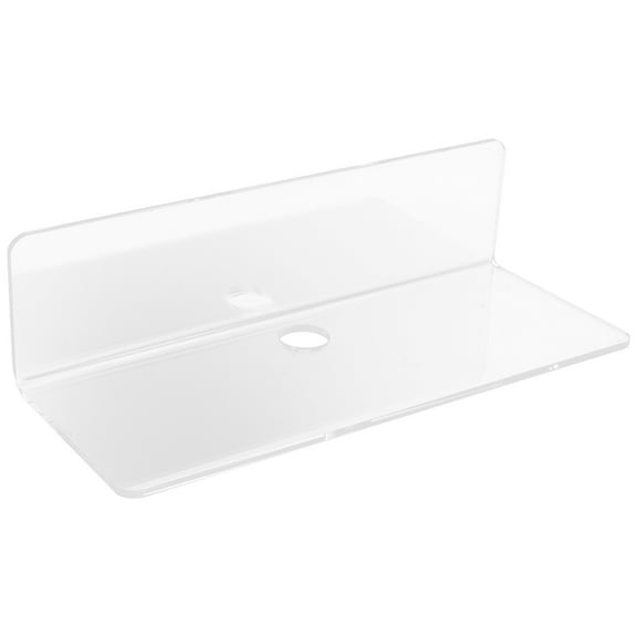 HOMEMAXS Acrylic L-Shaped Wall Mounted Floating Shelf, Multifunctional Hanging Storage Rack for Home and Office Organization
