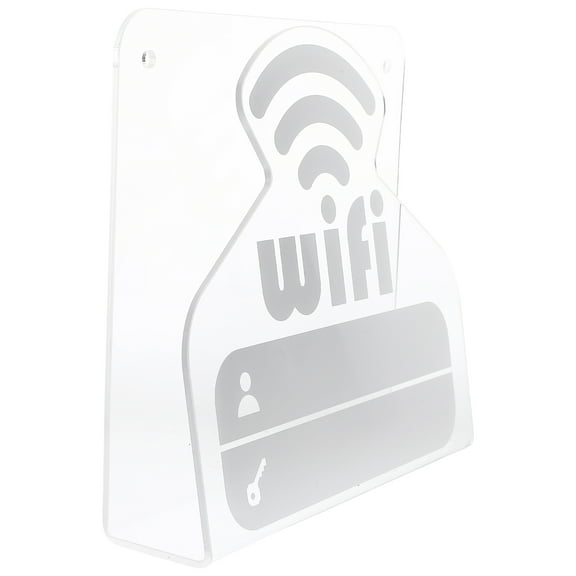 unbranded Freestanding Acrylic Wifi Sign Rewritable Account and Password Wifi Sign for Public Shop