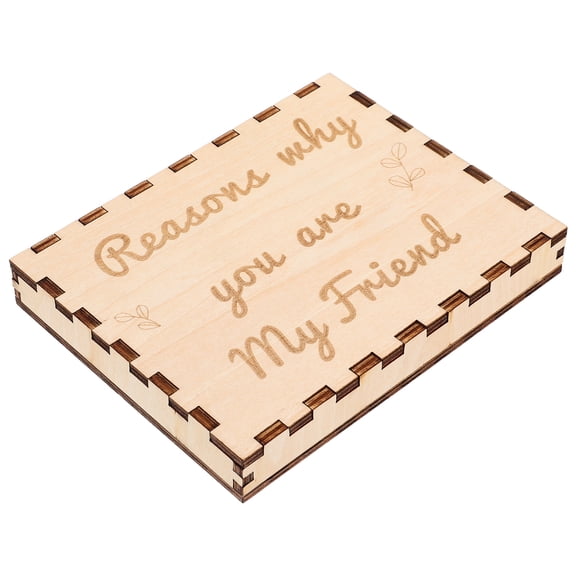 WRISTBIQUE Heart-Shaped Wood Anniversary Keepsake Box 1 Set 5.50X4.32X0.79in