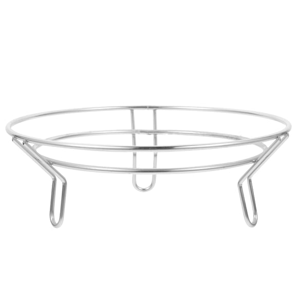 unbranded Fryer Stainless Steel Pot Rack Wok Holder Pan Holder 18.8X18.8X6CM Silver