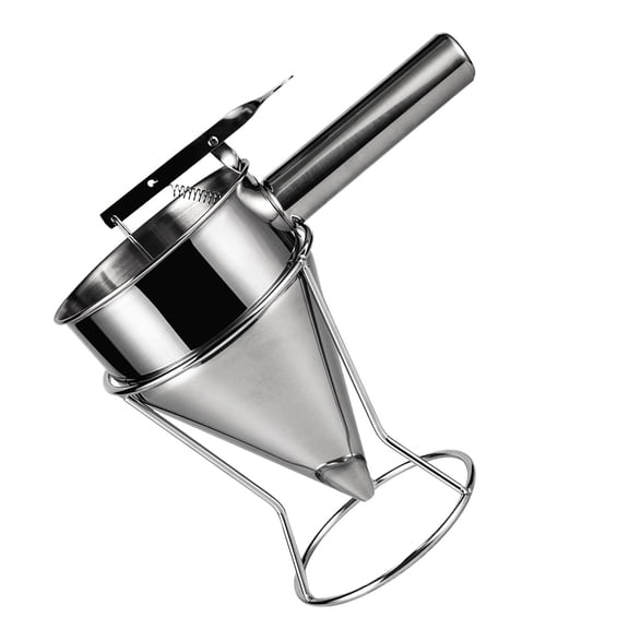 unbranded Funnel Pancake Dispenser Butter Gadget Machine Silver