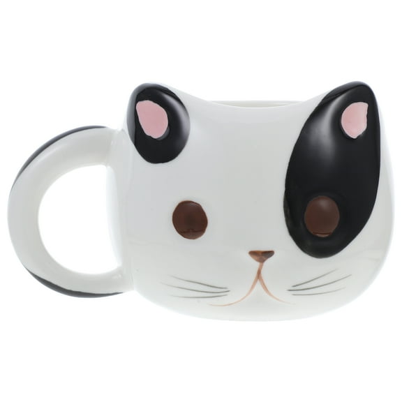 unbranded Funny Cat Shaped Ceramic Tea Cup Suitable for Coffee Tea and Cereal Novelty Tea Cup Beverage Cup Ceramic Cappuccino Mug About 430ML