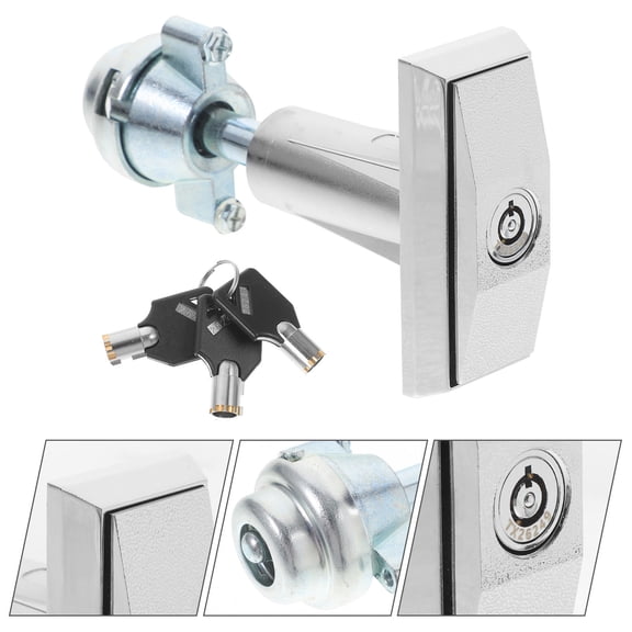 OULII Candy Machine Lock and Key Set Plated Silver Zinc Alloy Durable for Vending and Game Machines