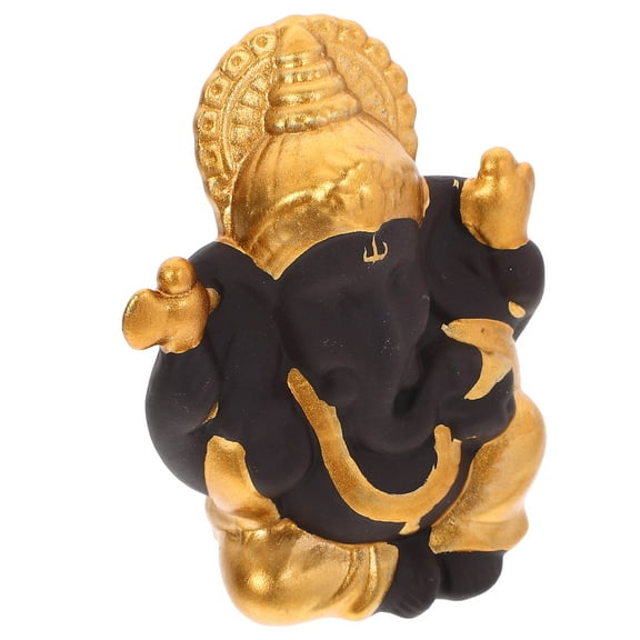 unbranded Ganesha Sculpture Household Statue Mini Elephant Figurines Lord Golden