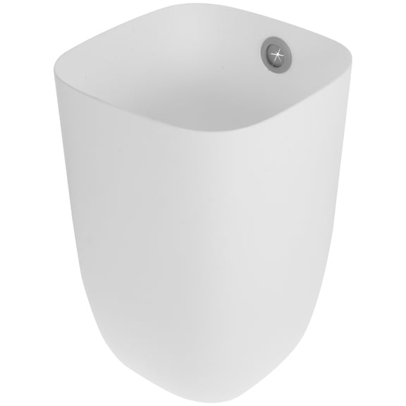 unbranded  Garbage Can For Bedroom Plastic Wastebasket Trash Bin Office White