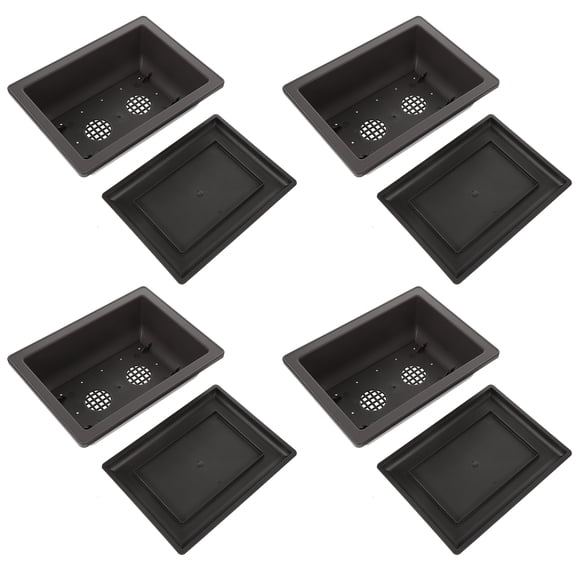 unbranded Garden Troughs Imitation Purple Clay Flowerpot Set