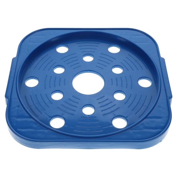 ADDHAT Blue Movable Gas Cylinder Stand Tray with Wheels Thickened Reinforced Base for Stable Propane Tank Storage