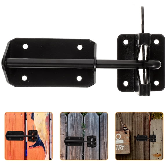 jojofuny Gate Latch Heavy Duty Self-Locking Post Steel 1Set