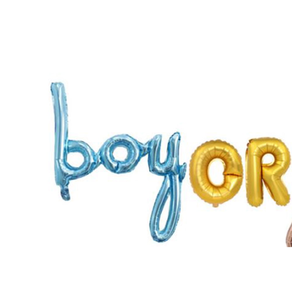 unbranded Gender Reveal Cake Decoration Pink and Blue Balloons Baby