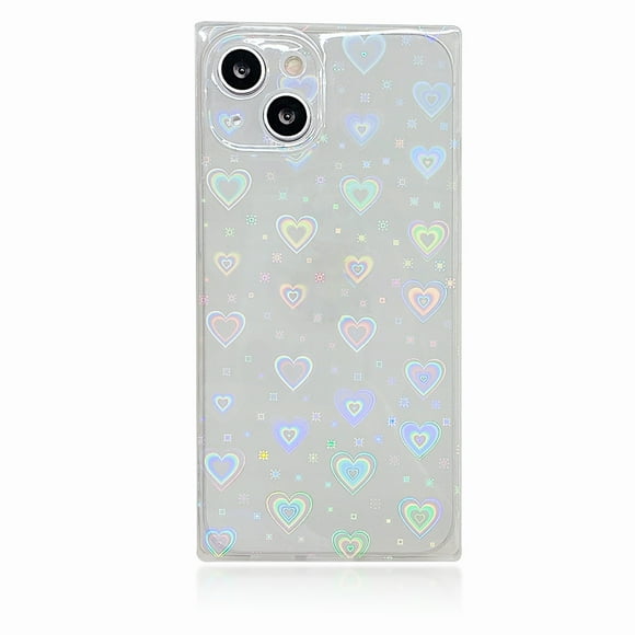 unbranded Glitter Heart Pattern Slim Phone Case Cell Phone Protector Compatible with 13