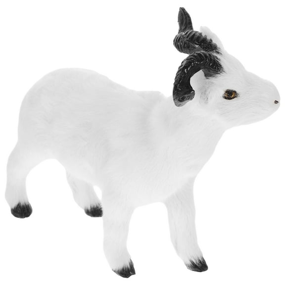 HAMPPLIES Mini Detailed Goat Figurine Faux Animal Hair DIY Projects 1Pcs