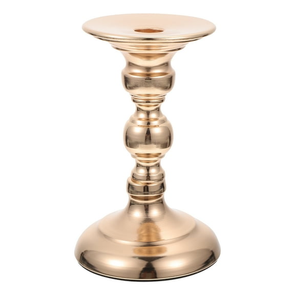 unbranded Gold Vase Metal Pillar Candle Holder Fashionable Candleholder 17.7x11cm Golden